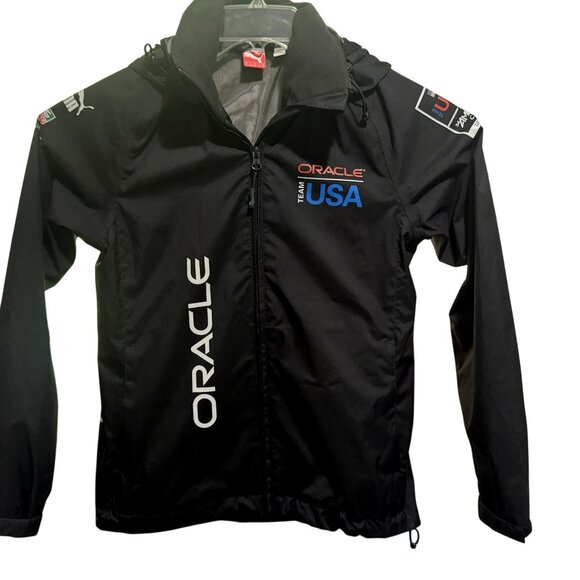 Oracle Womens Puma Americas Cup Team USA Defender Zip Windbreaker Jacket Sz S - Picture 2 of 9
